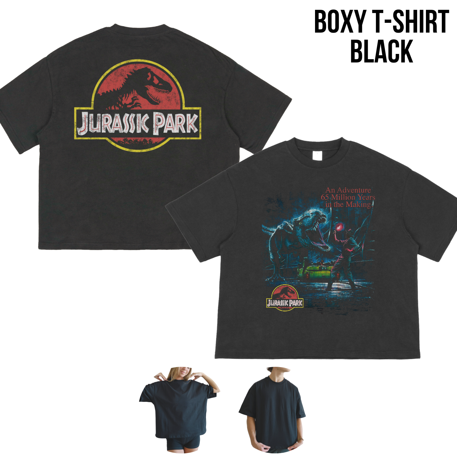 Jurassic Park Shirt – Double Sided T-Rex Graphic Tee, Jurassic Park Fan Gift, 65 Million Years In The Making Movie Shirt