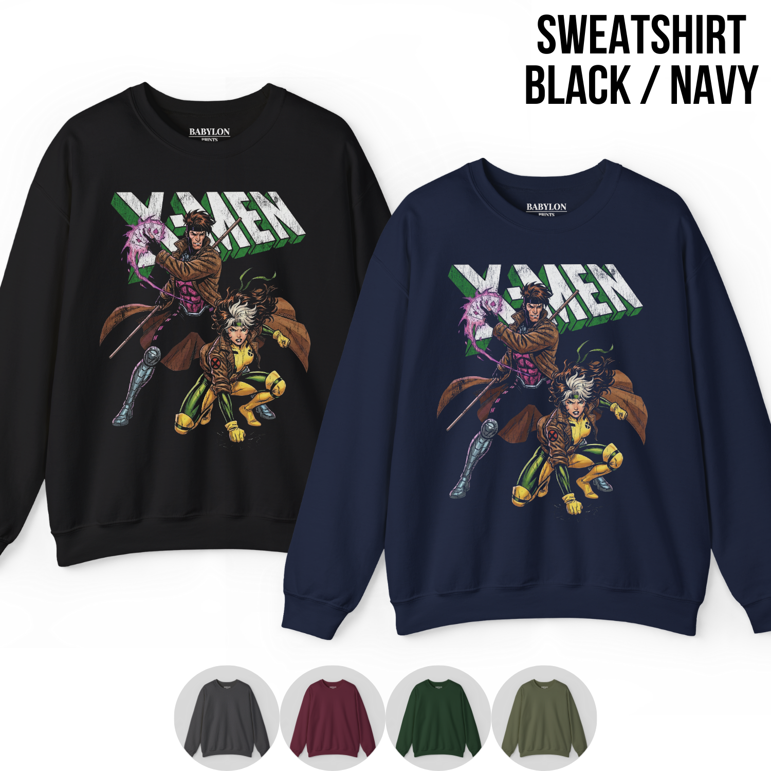 Marvel X-Men Gambit Rogue Shirt - Retro Marvel Mutant Tee
