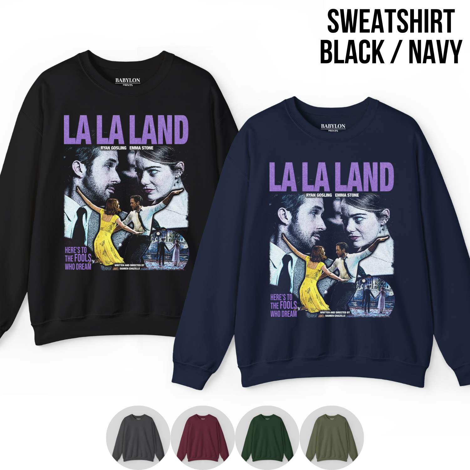 Retro La La Land Shirt - Ryan Gosling Emma Stone Movie Shirt