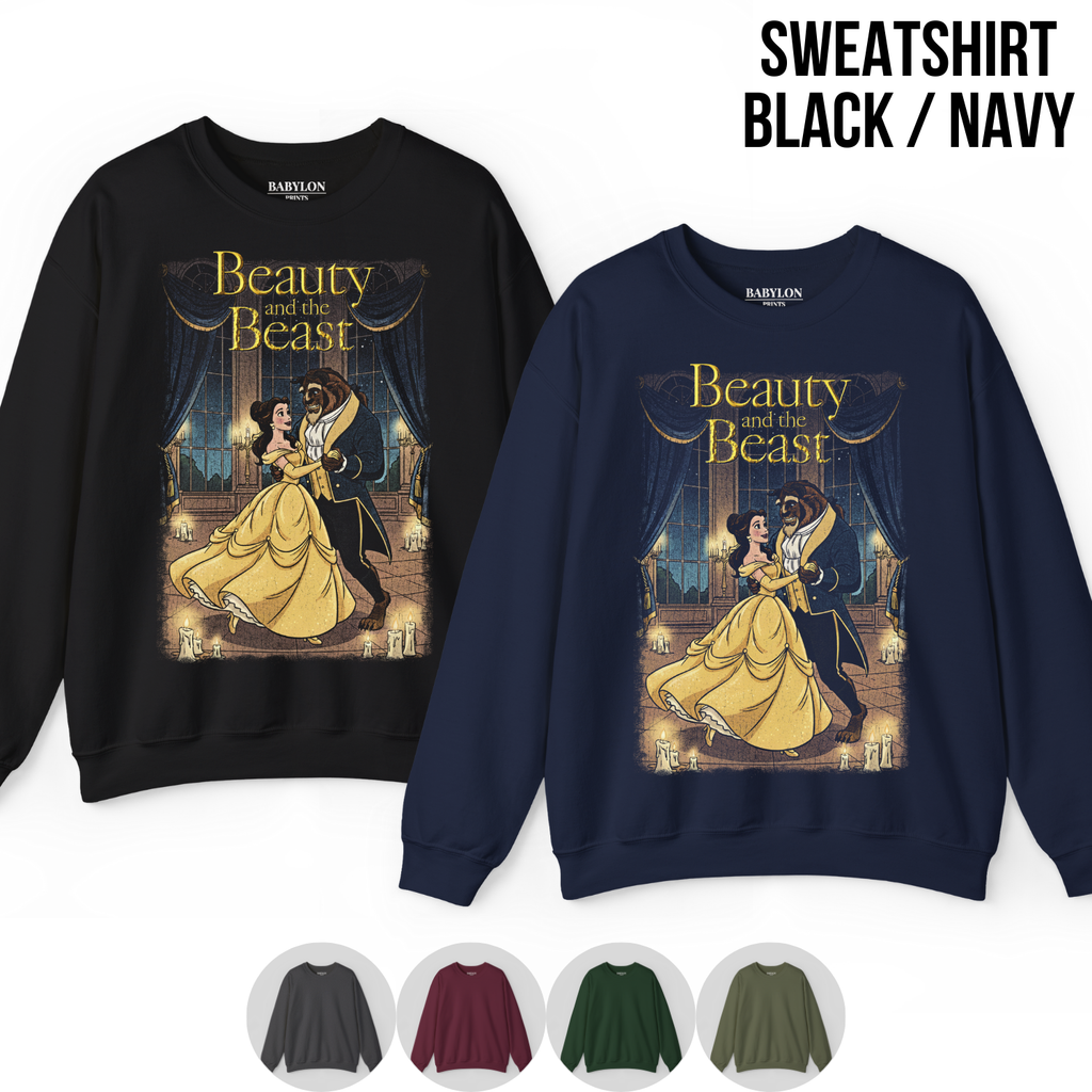 Beauty and the Beast Shirt: Vintage Belle & Beast Ballroom Tee