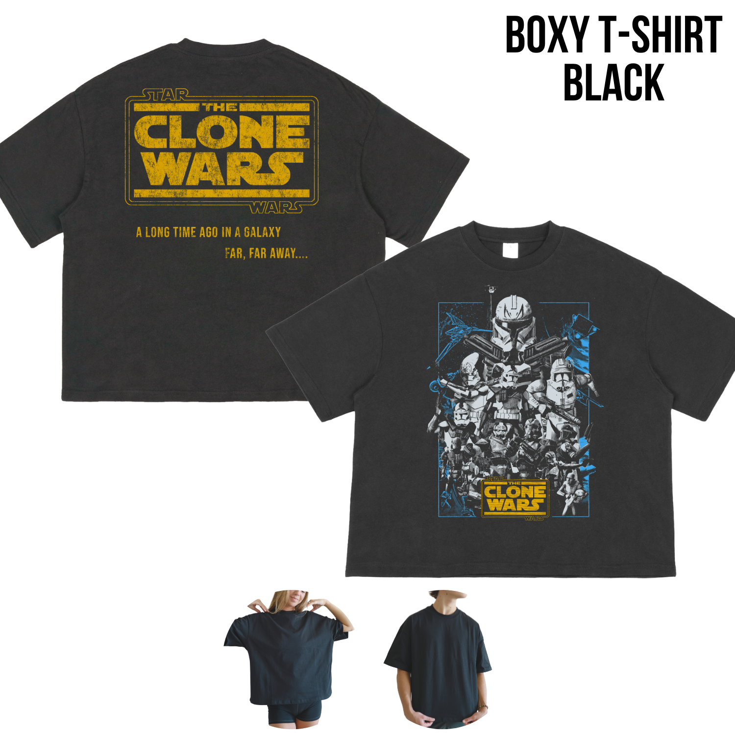 Star Wars Clone Wars Shirt – Star Wars The Clone Wars Clone Trooper Squad Double Sided Tee, Clone Wars Fan Gift, Star Wars Animated Graphic Shirt, Clone Trooper Shirt
