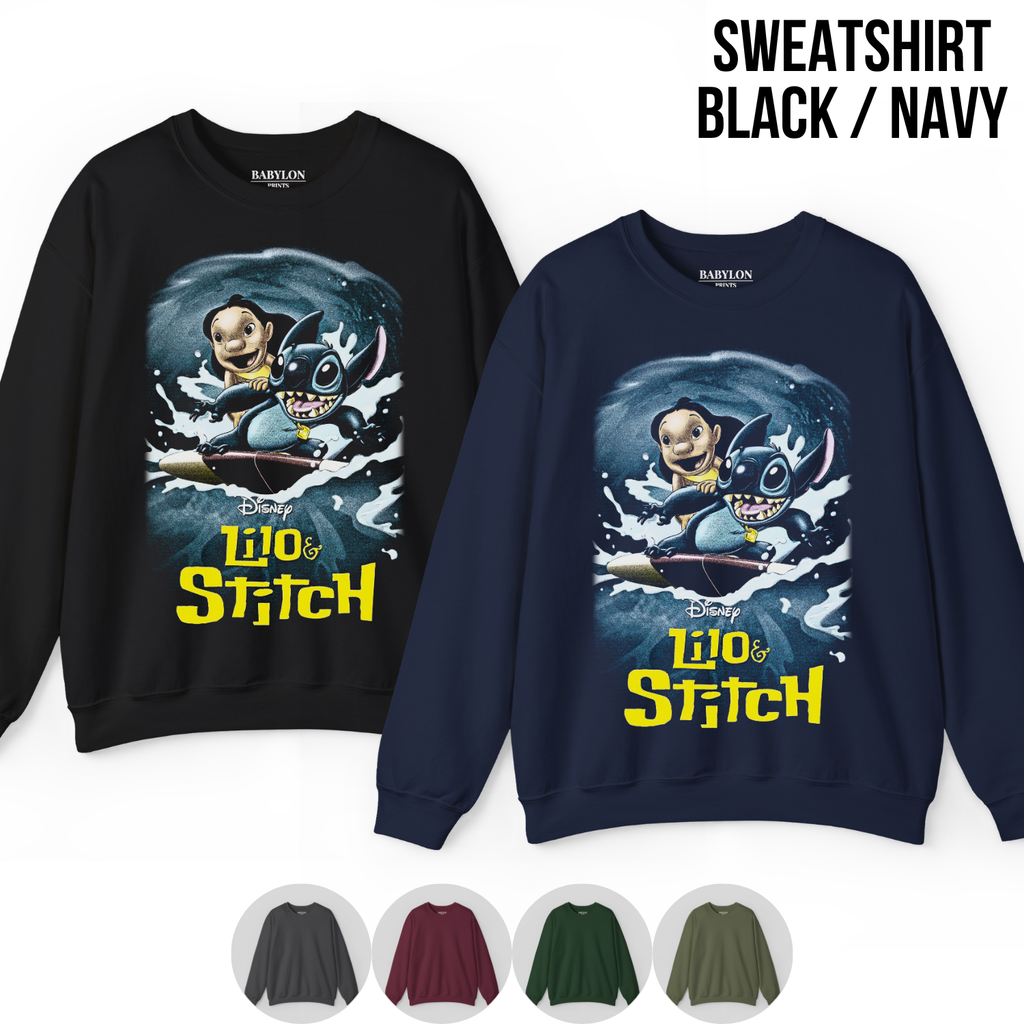 Disney Lilo and Stitch Shirt – Lilo and Stitch Surfing Graphic Tee