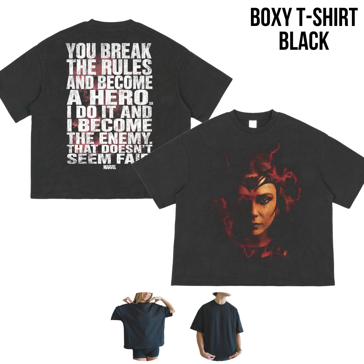 Scarlet Witch Shirt – Wanda Maximoff You Break The Rules And Become A Hero Tee, Scarlet Witch Marvel Fan Gift, Doctor Strange Multiverse Graphic Shirt, Marvel Villain Shirt