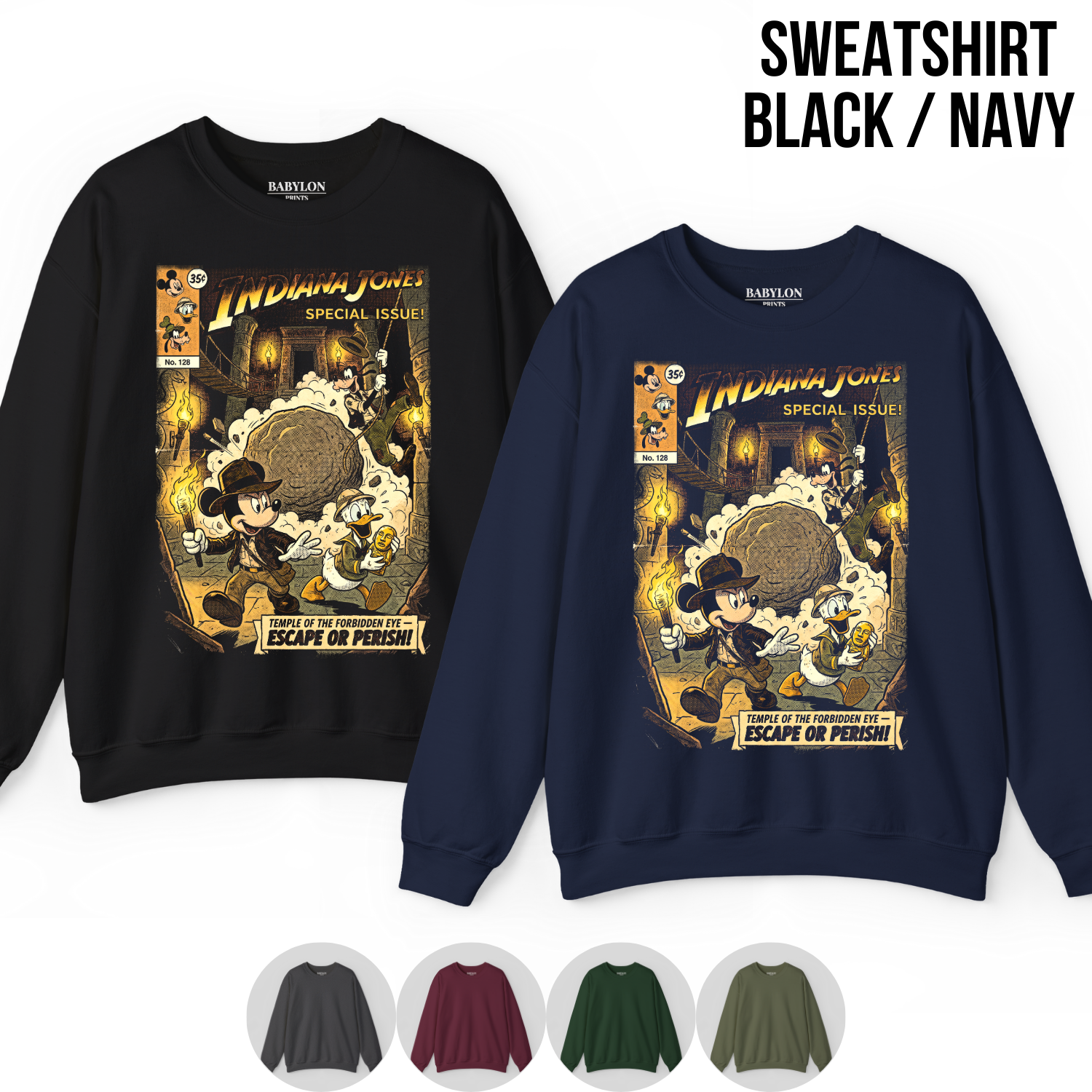 Indiana Jones Mickey Goofy Donald Shirt – Temple of the Forbidden Eye Adventure Tee