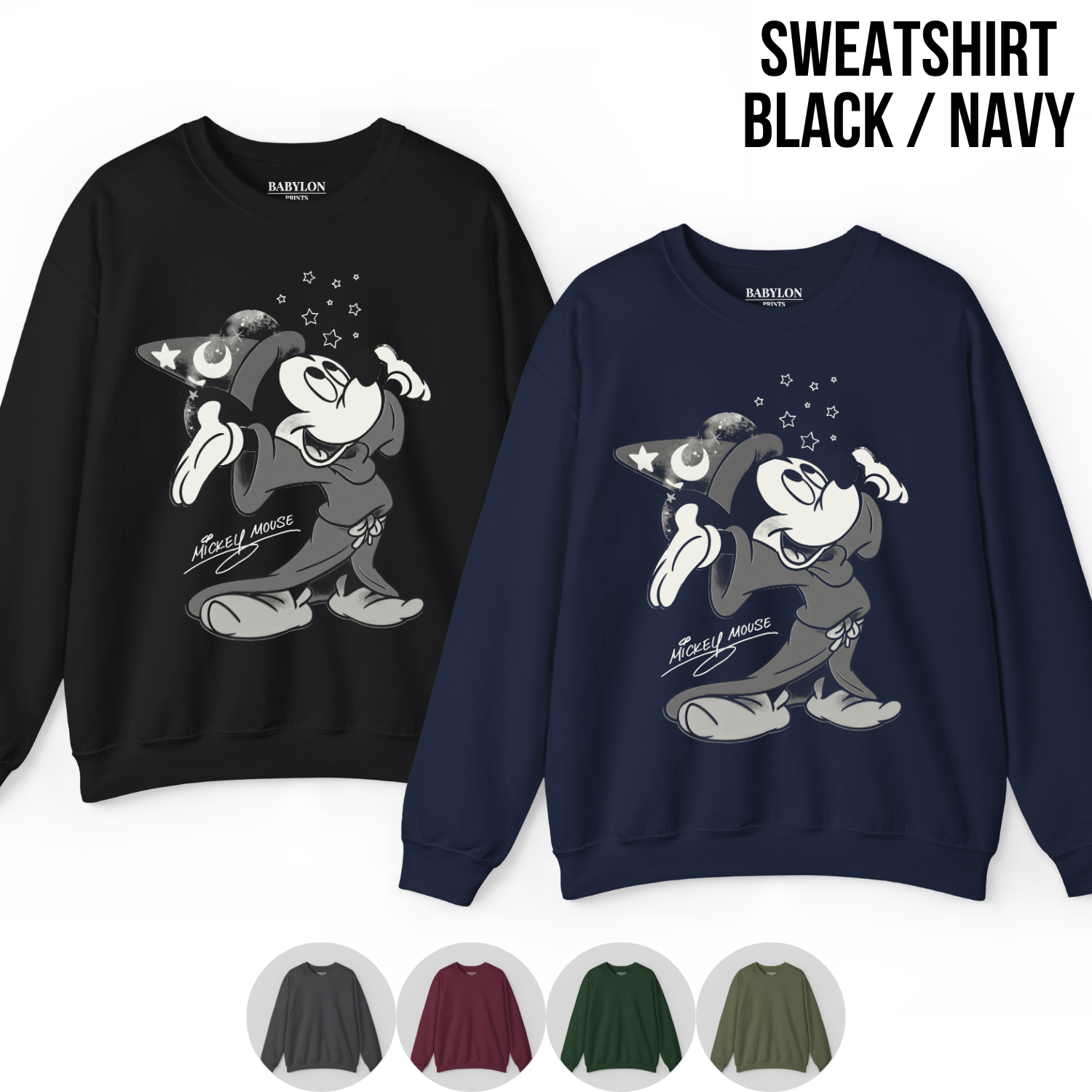 Mickey Mouse Shirt – Sorcerer Mickey Graphic Tee, Disney Fan Gift, Fantasia Mickey Mouse Disneyland Shirt
