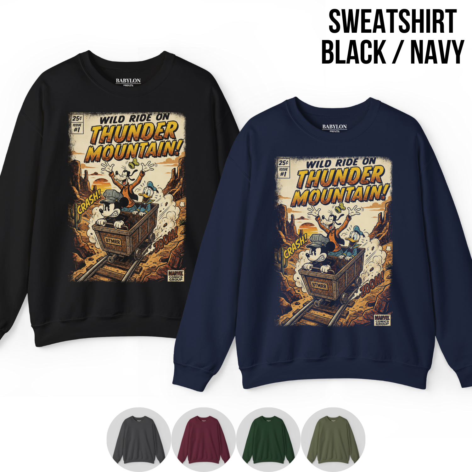 Big Thunder Mountain Shirt – Mickey, Goofy & Donald Vintage Disney Ride Tee