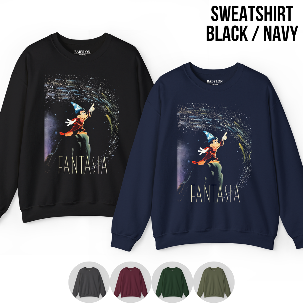 Fantasia Shirt – Sorcerer Mickey Graphic Tee, Disney Fantasia Fan Gift, Classic Disney Movie Shirt, Disneyland Mickey Mouse Tee