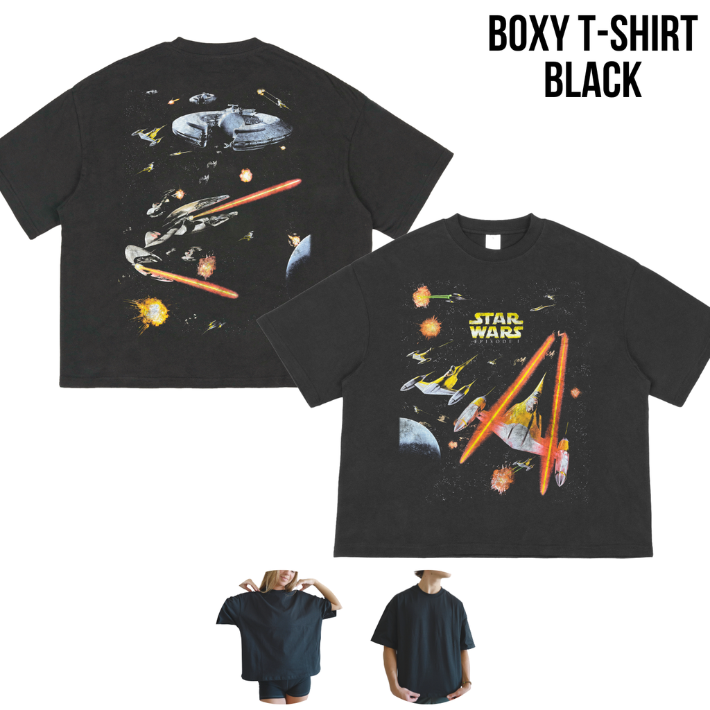 Star Wars Episode I Shirt – Star Wars The Phantom Menace Naboo Space Battle Double Sided Tee, Star Wars Fan Gift, Episode I Graphic Shirt, Star Wars Prequel Shirt
