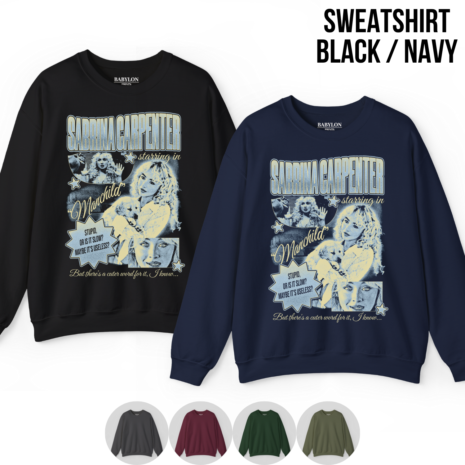 Sabrina Carpenter “Manchild” Vintage Graphic Shirt | Man's Best Friend Album