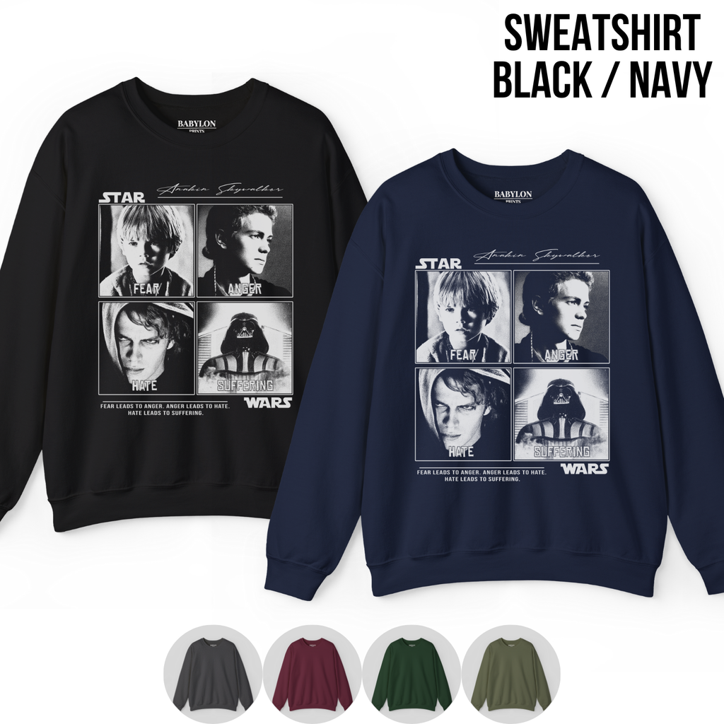 Anakin Skywalker Evolution Tee | Star Wars Prequels Vintage Style Shirt