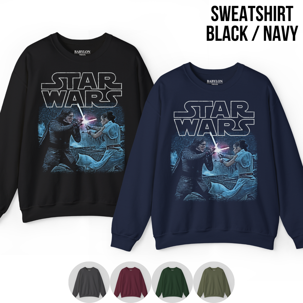 Star Wars Rey and Kylo Ren Shirt – Rey vs Kylo Ren Lightsaber Duel Tee, Rise of Skywalker Shirt