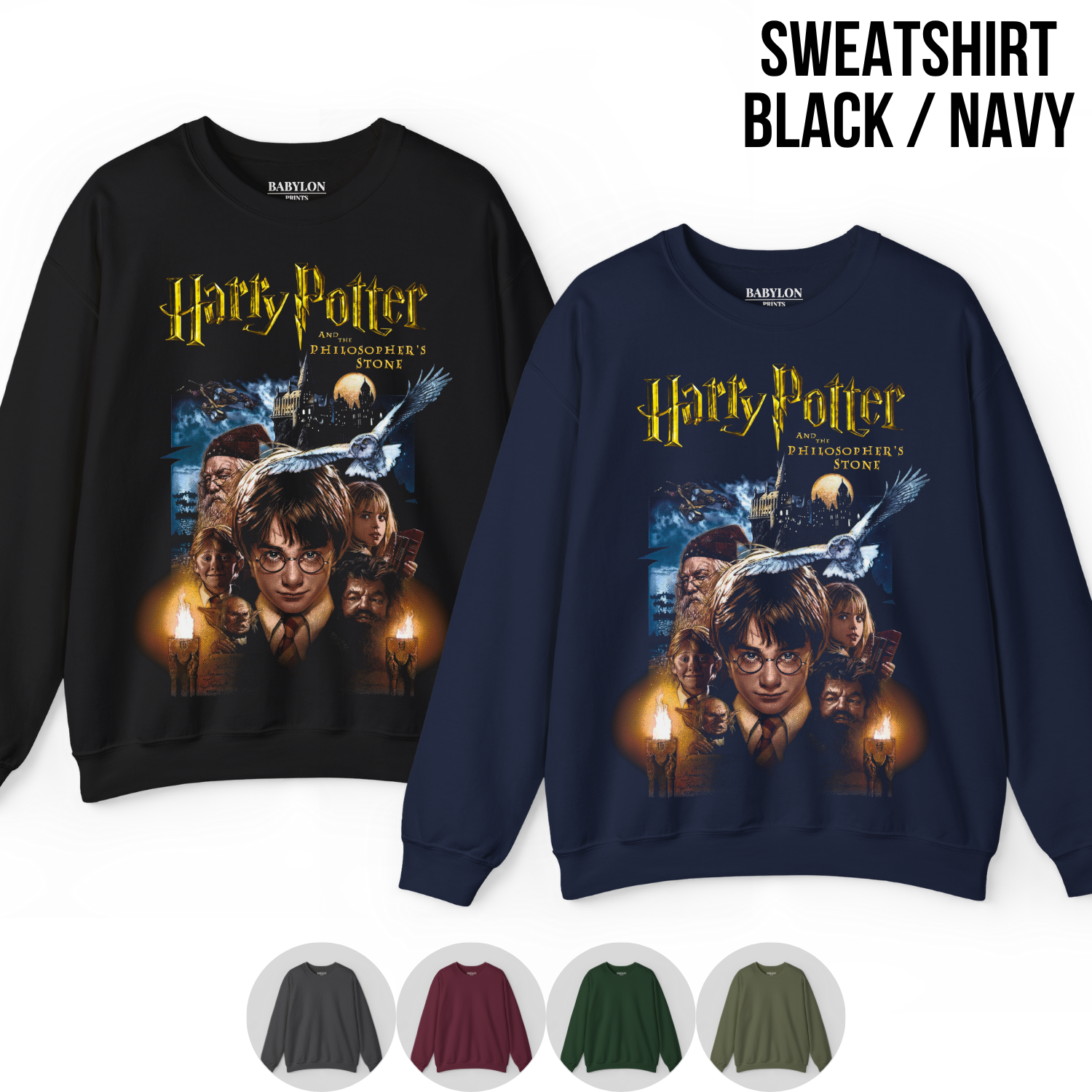 Harry Potter Philosopher’s Stone Shirt – Vintage Hogwarts Graphic Tee