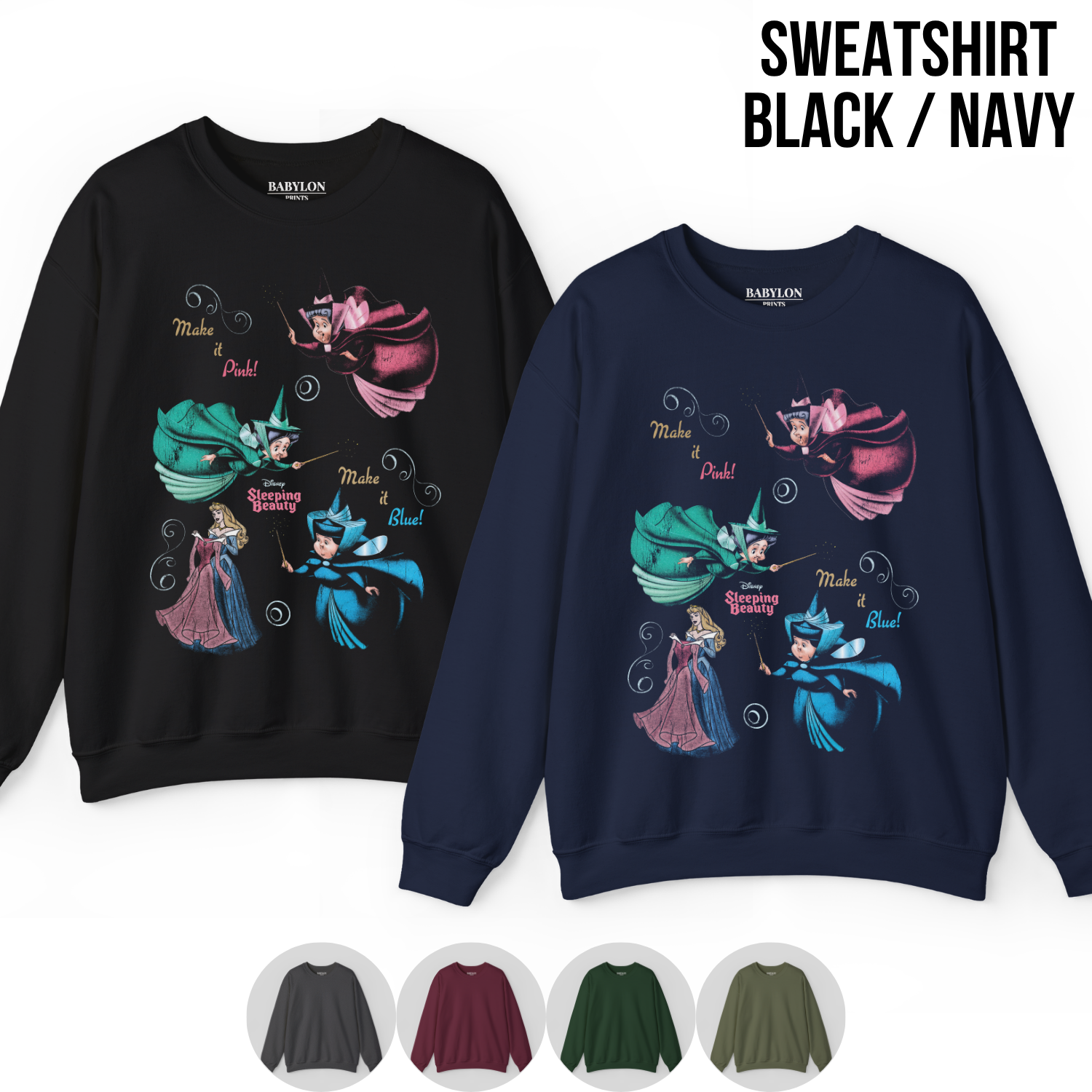 Sleeping Beauty Shirt – Make It Pink Make It Blue Fairy Godmothers Tee, Sleeping Beauty Graphic Shirt, Aurora Disney Fan Gift, Disney Princess Shirt