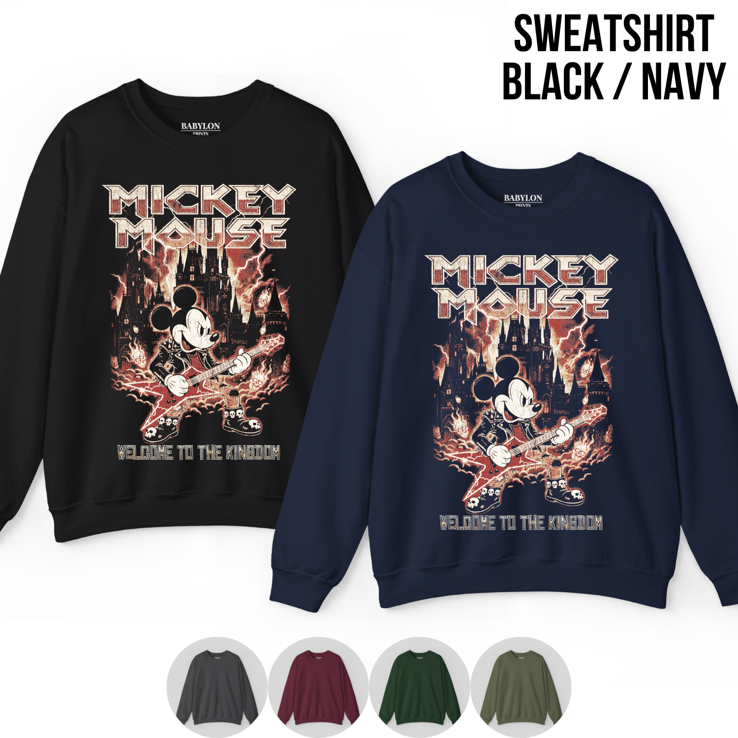 Disney Mickey Mouse Metal Shirt – Welcome To The Kingdom Tee