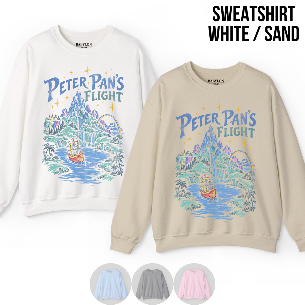 Peter Pan's Flight Shirt – Disney Peter Pan's Flight Neverland Vintage Graphic Shirt, Pirate Ship Ride Tee, Disney Parks Fan Gift, Disneyland Attraction Merch