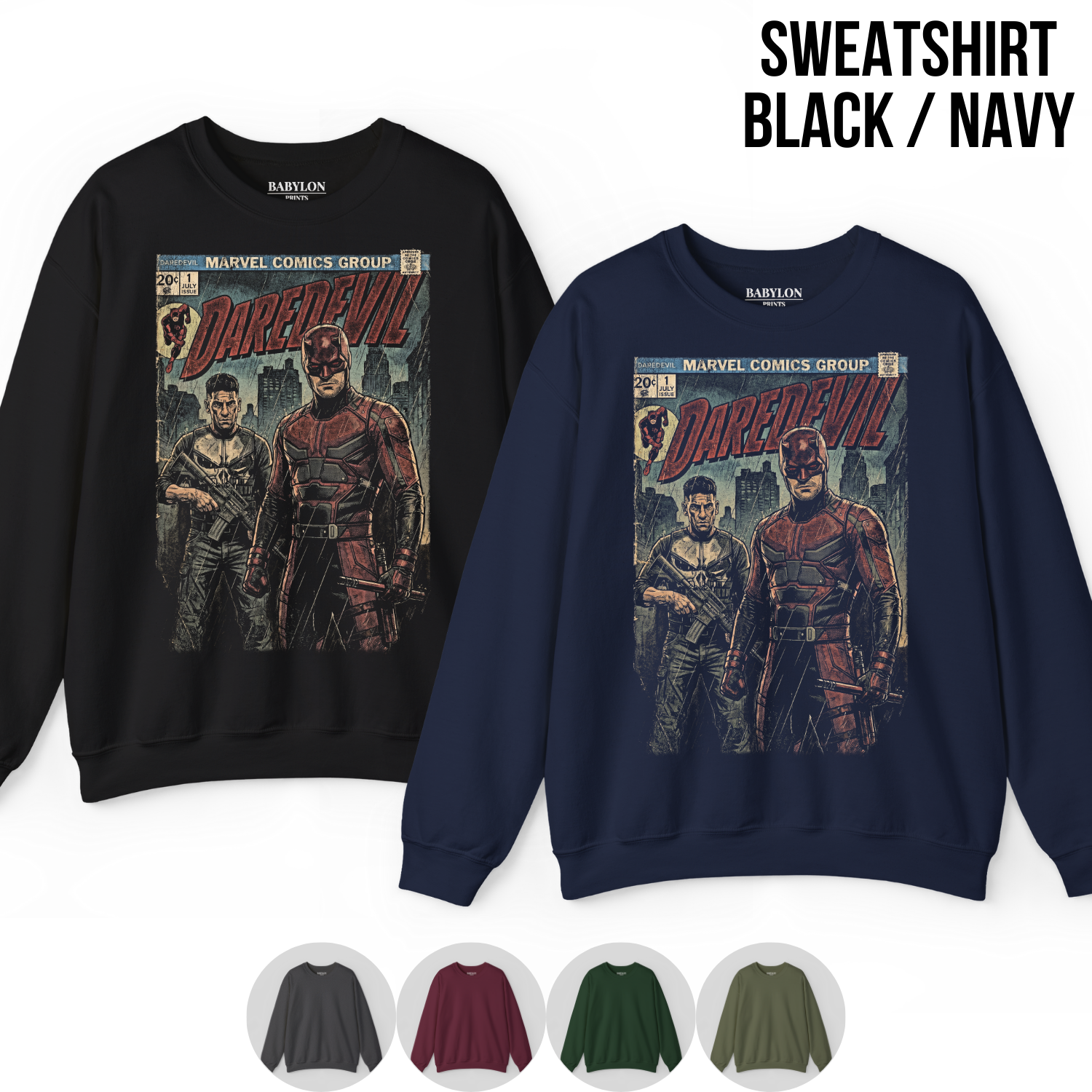 Vintage Daredevil Comic Shirt: Marvel Punisher Tee