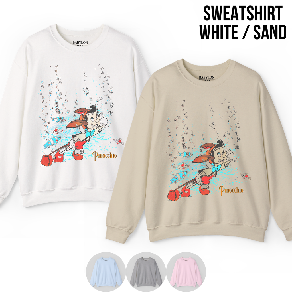Pinocchio Shirt – Disney Pinocchio Underwater Scene Graphic Tee, Pinocchio Disney Fan Gift, Disney Classic Animated Shirt, Disney Nostalgia Tee