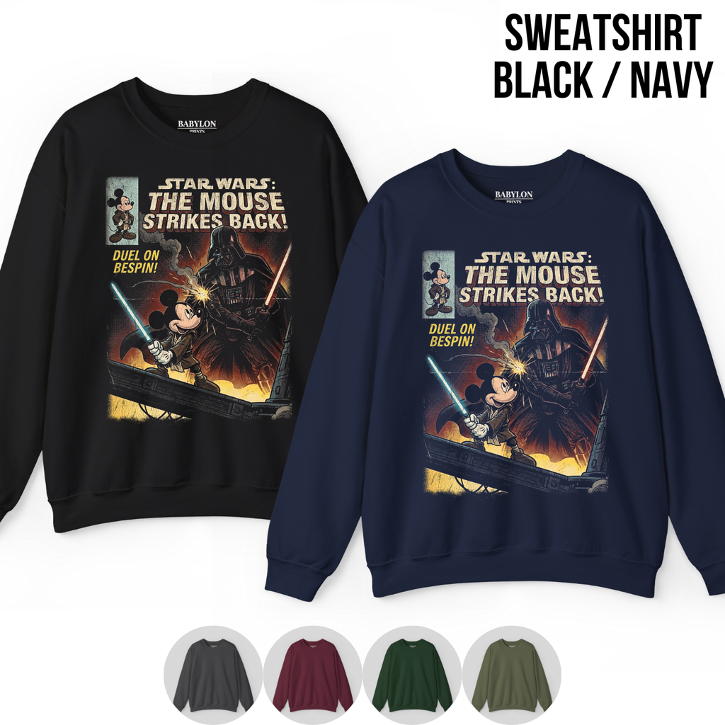 Star Wars Mickey vs Vader Shirt – The Mouse Strikes Back Vintage Comic Tee