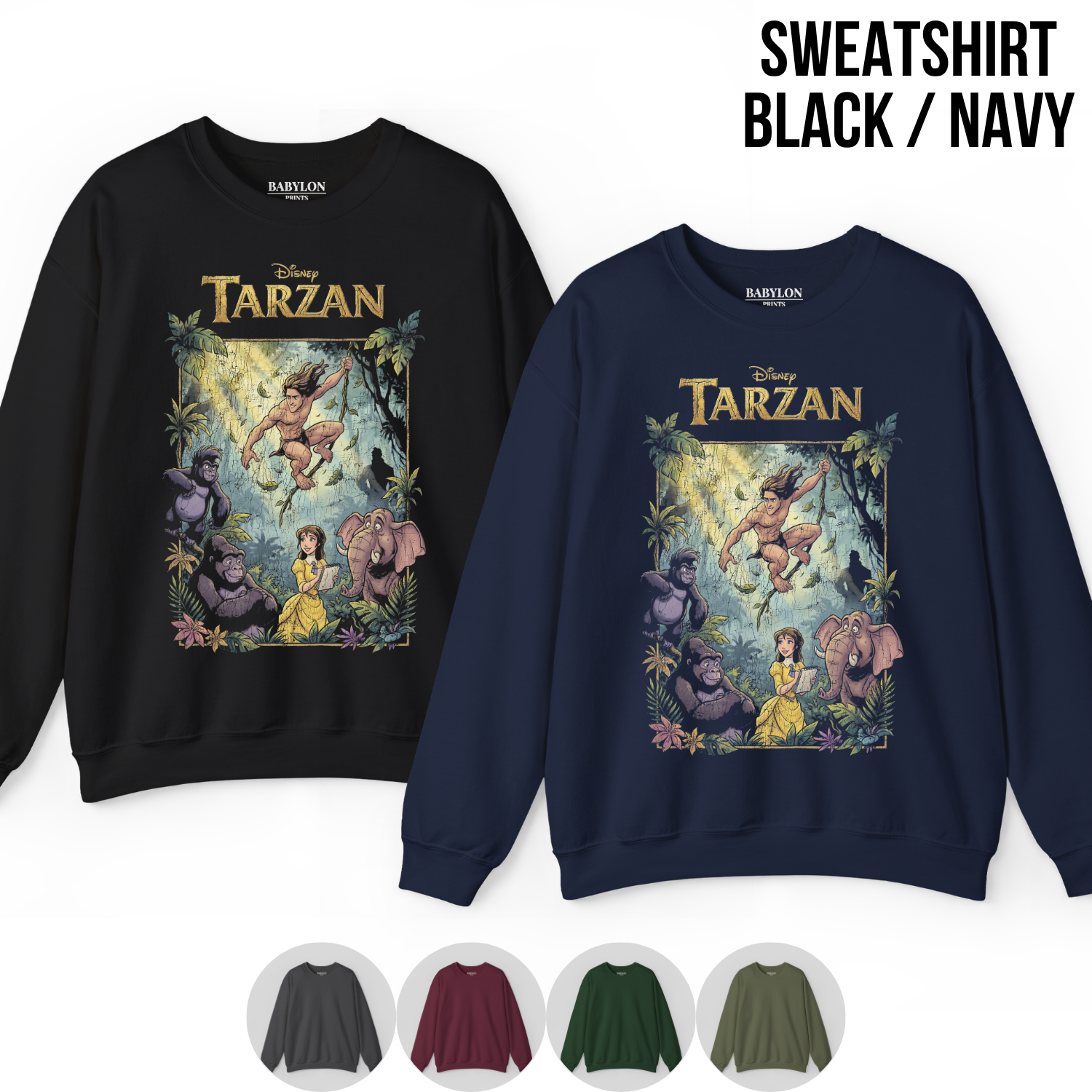 Disney Tarzan Shirt – Tarzan and Jane Graphic Tee, Disney Vintage Shirt